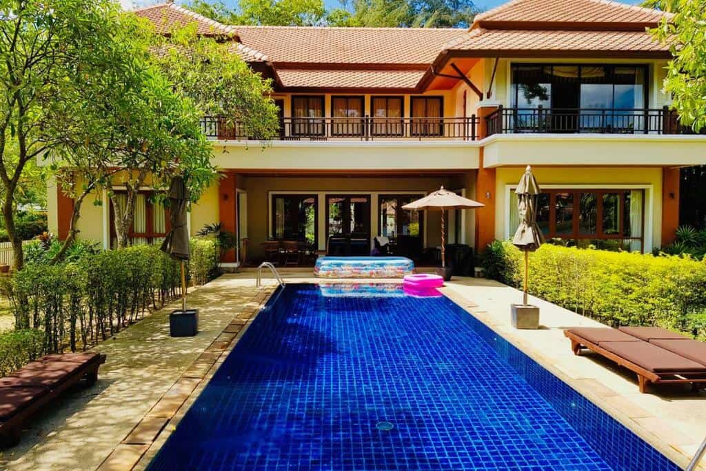 Exterior view of a private pool villa at Bang Tao in Phuket Town