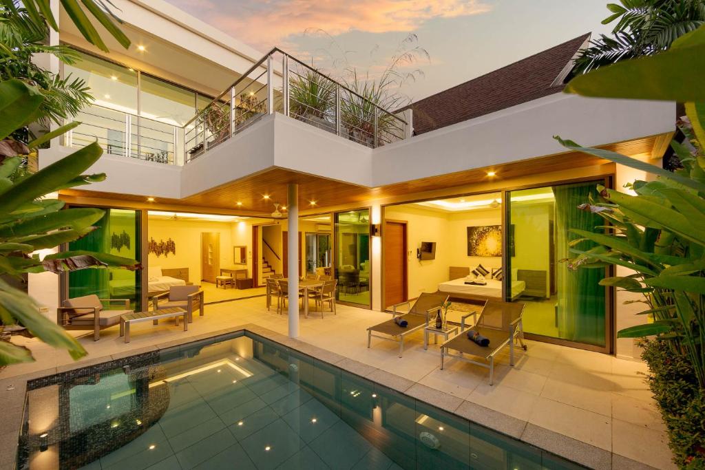 Exterior View with private pool at Laem Ka Residence villa in Rawai Beach