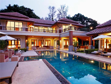 Exterior view with private pool villa at Laguna Waters in Phuket Town