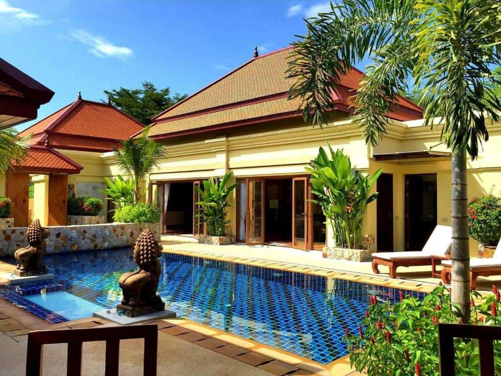 Exterior view of a private pool at Nai Harn in Phuket