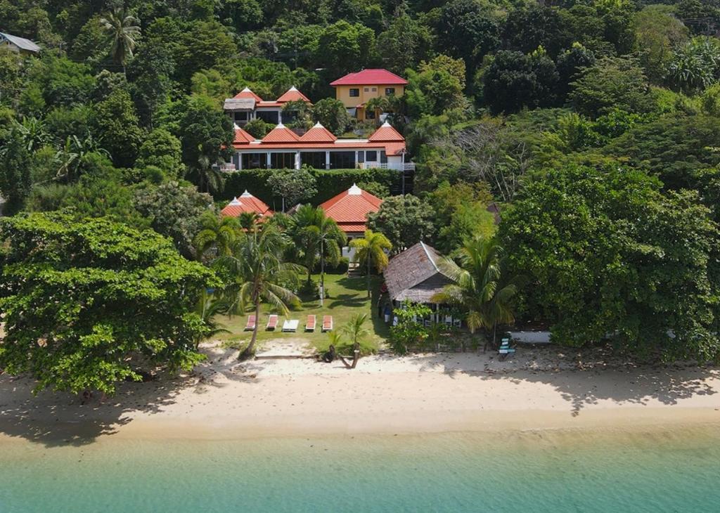 Top view of beachfront at Soul Villas in Phuket