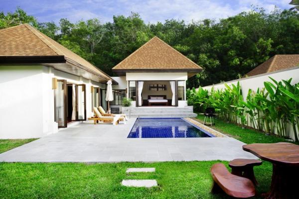 Exterior view of a private pool at Villa Lombok in Rawai Beach