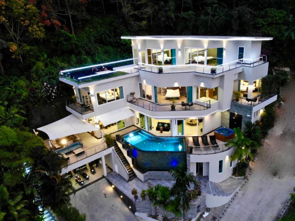 Exterior view of a private pool at Villa Namaste in Bang Tao Beach